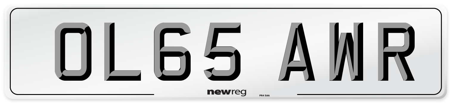 OL65 AWR Number Plate from New Reg